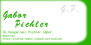 gabor pichler business card